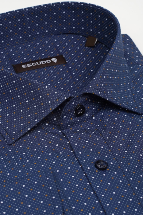 Camasa bleumarin 2XL cu buline [3]