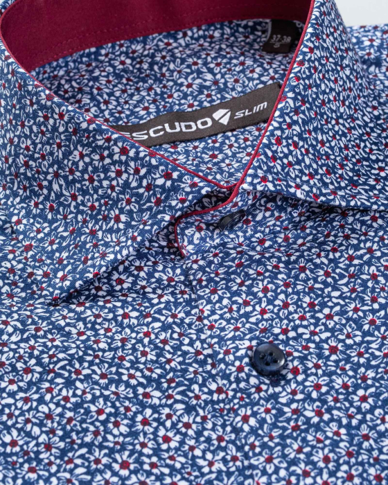 Camasa casual cu imprimeuri slim fit [3]