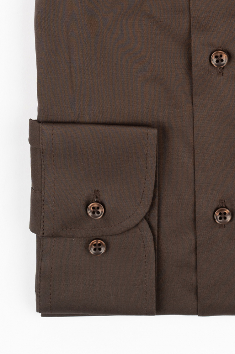 Camasa barbati clasica maro slim fit [2]