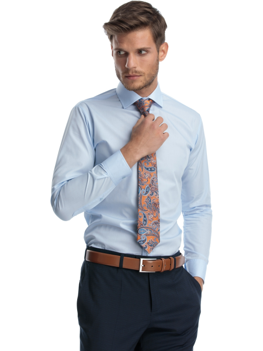 Camasa barbati slim fit bleu [2]