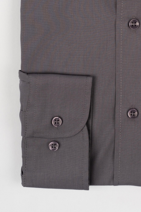 Camasa clasica gri - inchis regular fit [2]