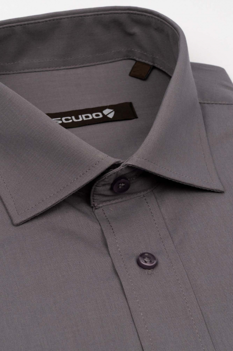 Camasa clasica gri slim fit [3]