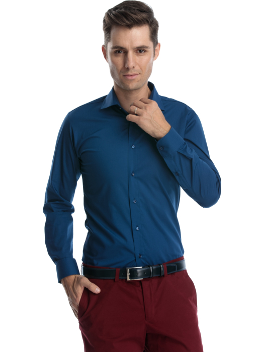 Camasa clasica slim fit albastra [5]
