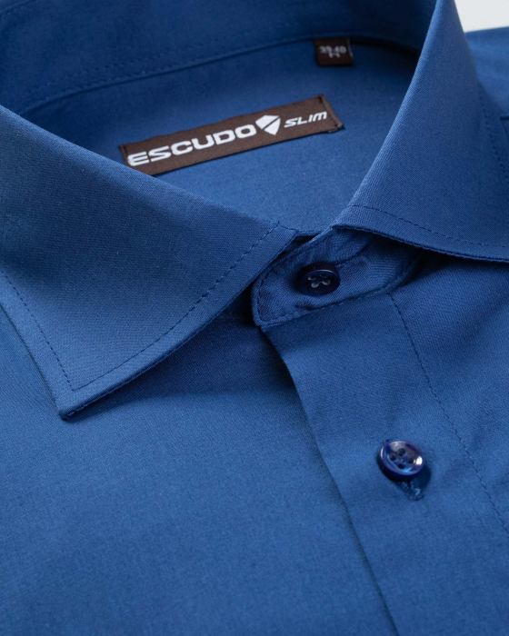 Camasa barbati slim fit albastra [2]