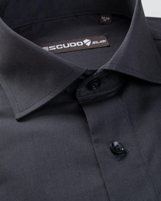 Camasa barbati slim fit neagra [4]