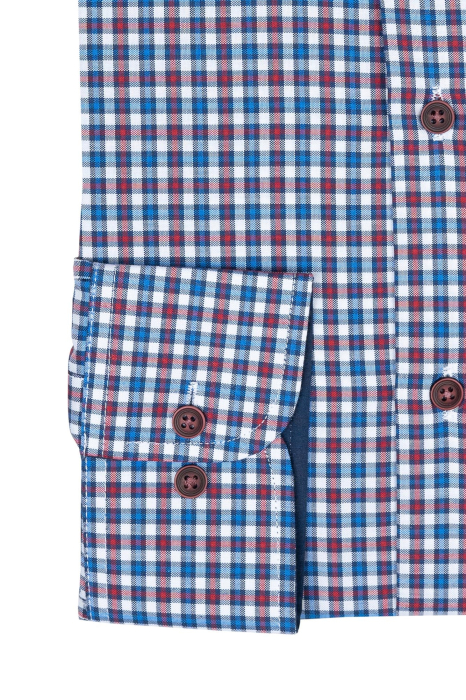 Camasa cu carouri rosii si albastre slim fit [2]