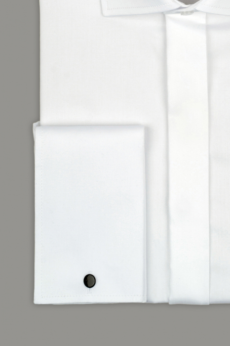 Camasa easy care slim alba cu manseta dubla si nasturi ascunsi  -  45/46 - 2XL [2]