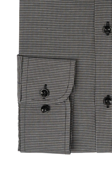 Camasa neagra regular cu carouri [2]
