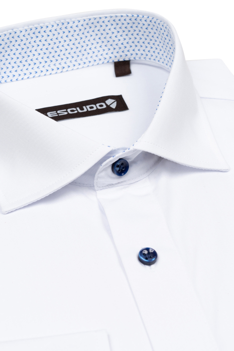 Camasa office regular cu insertii albastre [3]