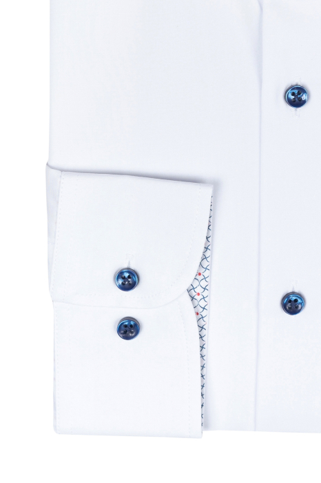 Camasa office regular cu nasturi bleumarin [3]