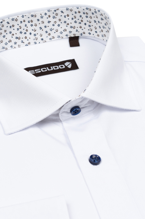 Camasa office slim cu insertii florale [3]