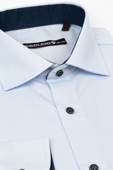 Camasa office slim fit bleu [3]