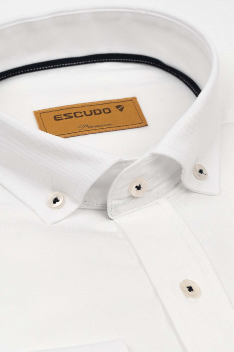 Camasa Premium Oxford alba regular fit [3]