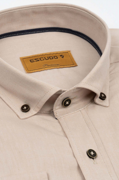Camasa Premium Oxford bej regular fit [3]