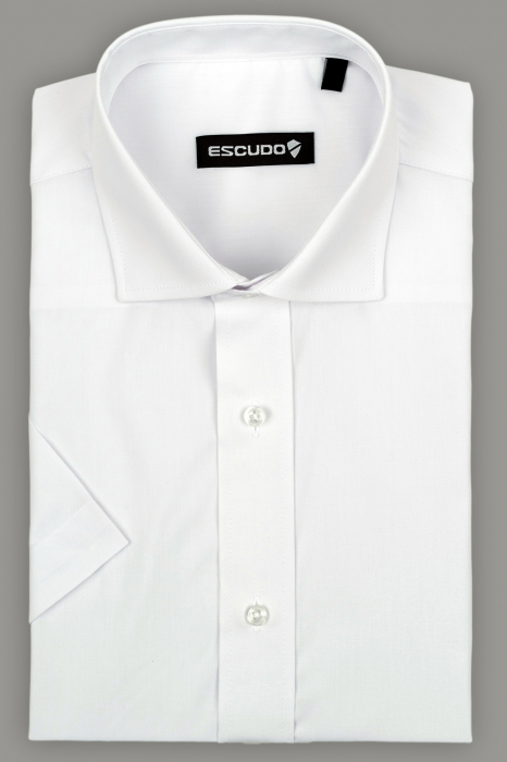 Camasa regular alba cu maneca scurta 2XL-4XL [1]