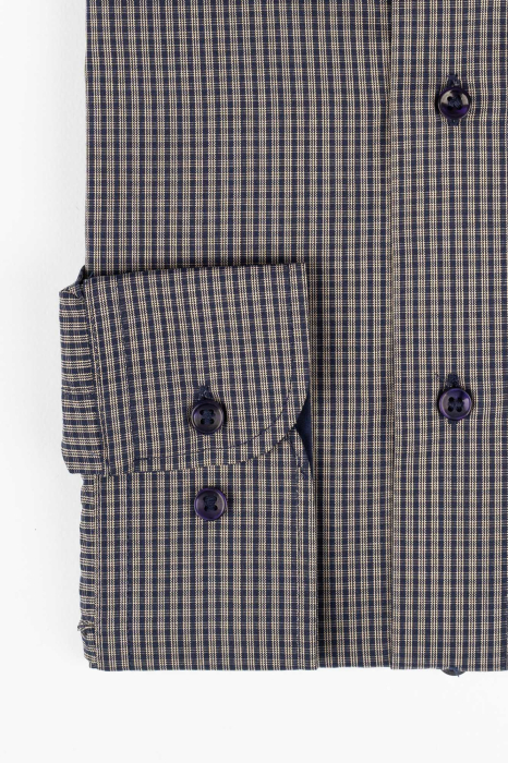 Camasa regular bleumarin cu carouri albe 2XL [3]
