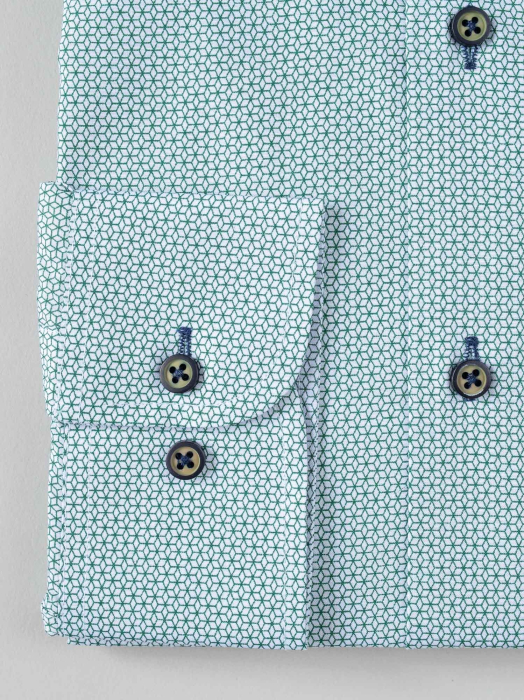 Camasa regular fit cu imprimeu verde [3]