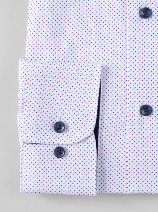 Camasa regular fit cu imprimeuri rosii si albastre [3]