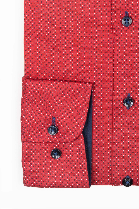 Camasa rosie slim fit XS cu imprimeuri [2]