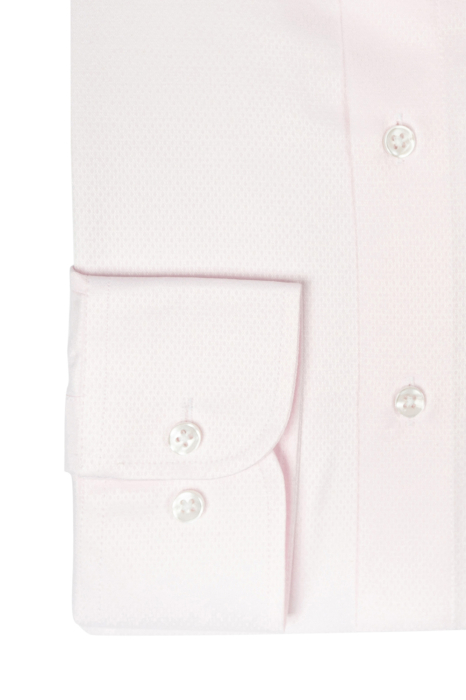 Camasa roz slim fit cu model in tesatura [3]