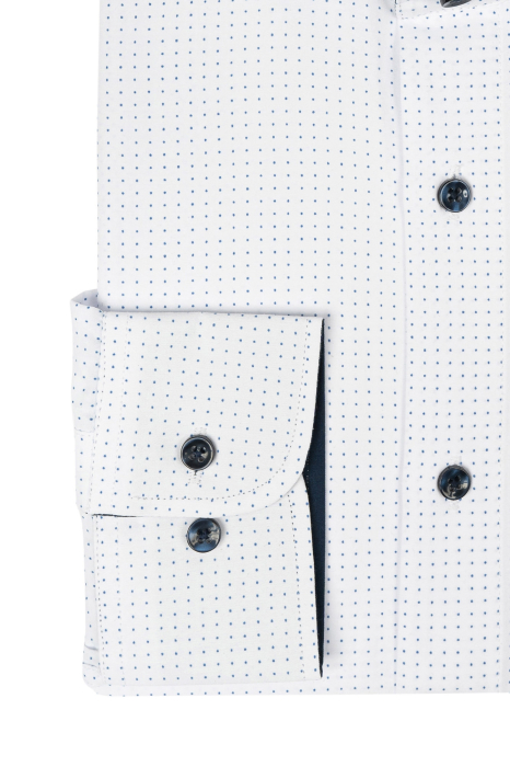 Camasa slim alba cu buline albastre [2]