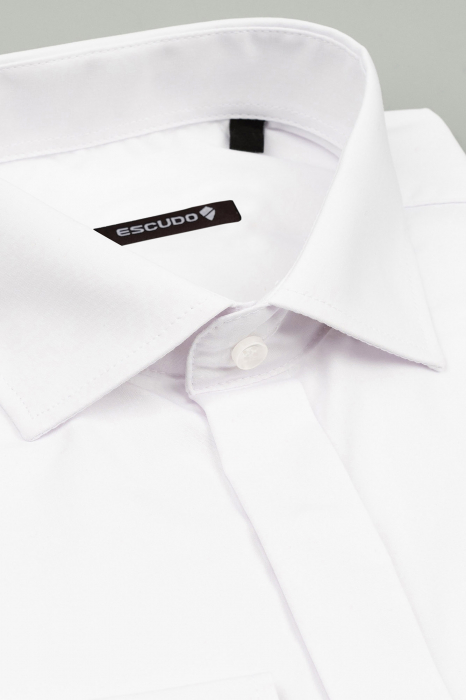 Camasa slim alba cu nasturi ascunsi 2XL [3]