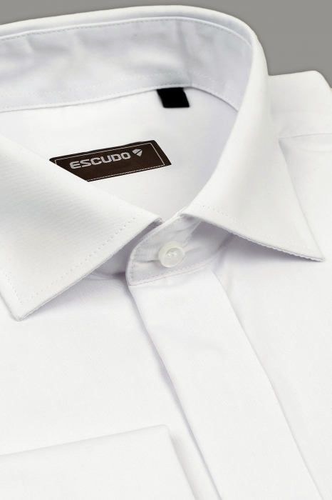Camasa slim cu manseta dubla si nasturi ascunsi 100% bumbac - 45/46 - 2XL [3]