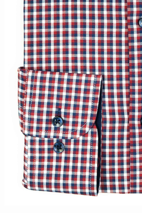 Camasa slim fit cu carouri rosii [3]