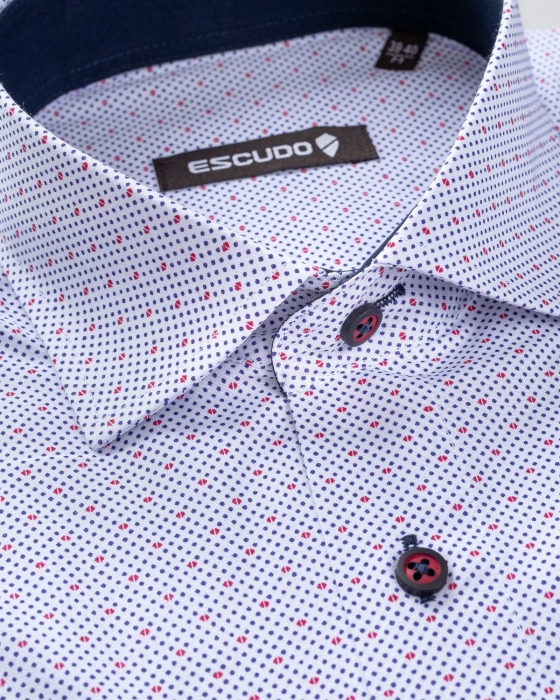 Camasa slim fit cu imprimeuri colorate [2]