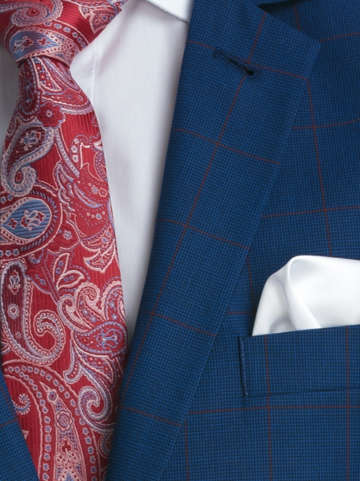 Costum albastru cu carouri [4]