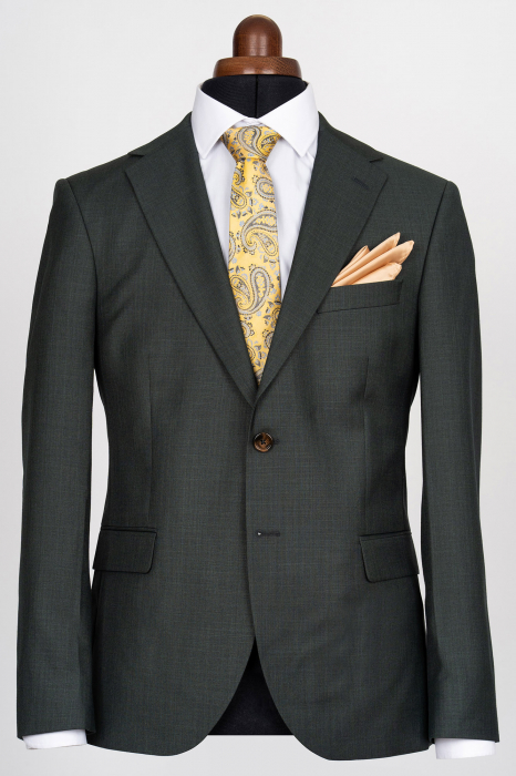 Costum barbati slim fit verde-inchis [2]