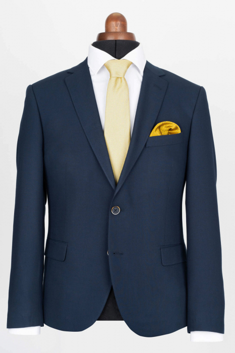 Costum barbati slim fit bleumarin-pepit - Talia 2 [2]