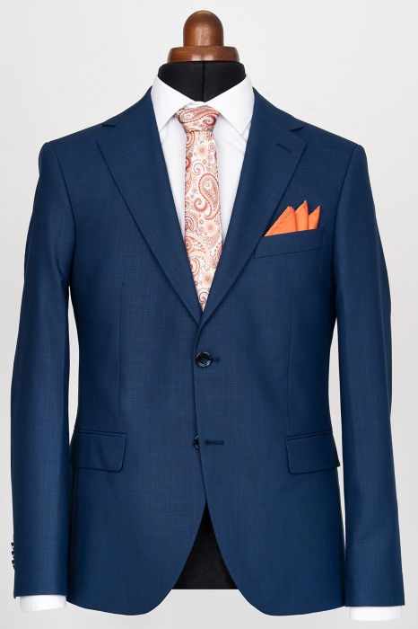 Costum barbati slim fit albastru-inchis [3]