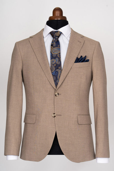 Costum barbati slim fit bej [2]