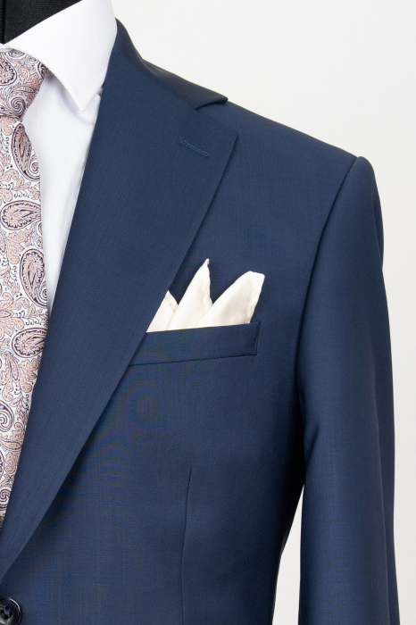 Costum barbati slim fit bleumarin 100% lână [3]