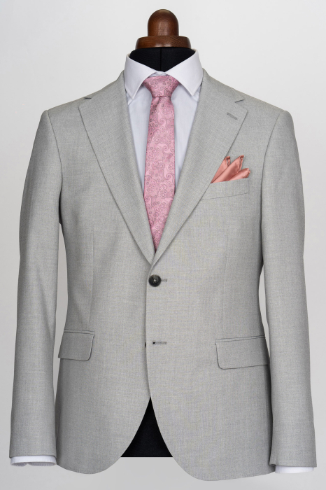 Costum barbati slim fit gri deschis [2]