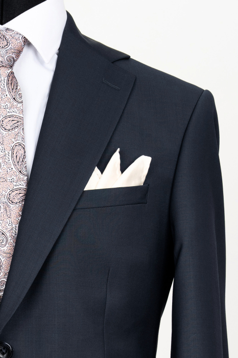 Costum barbati slim fit navy Premium 100% lână [3]