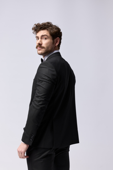 Costum barbati slim fit  negru [4]