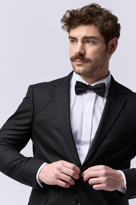 Costum barbati slim fit  negru [2]