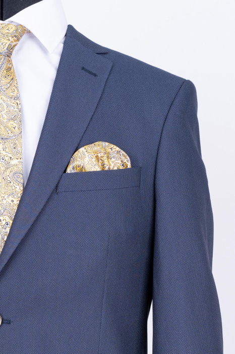 Costum bleumarin pepit slim [2]