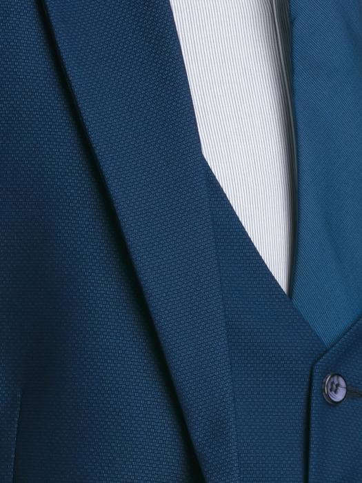 Costum cu vesta slim fit albastru pepit [4]
