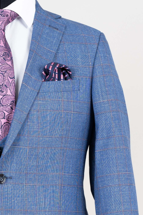 Costum jeans caro slim fit cu vesta [3]