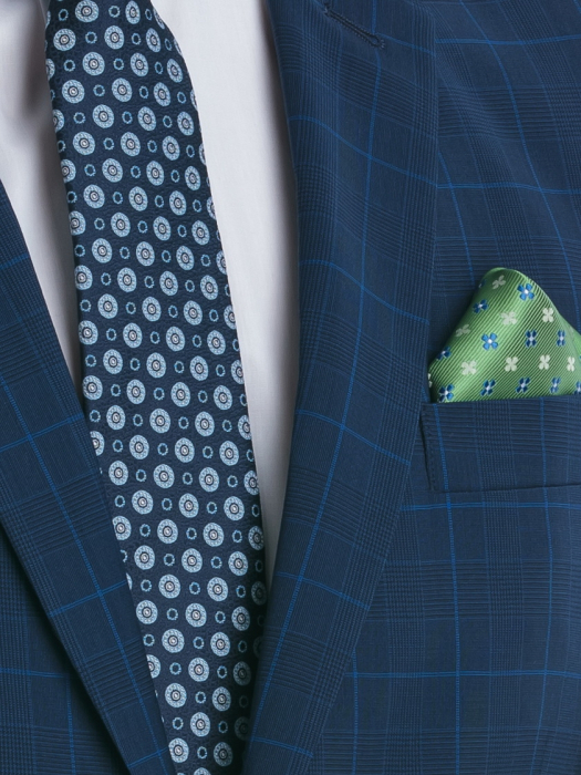 Costum lana albastru cu caro [4]