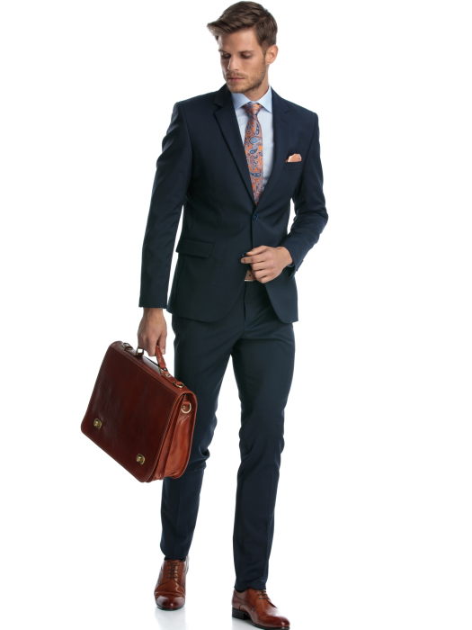 Costum office bleumarin pepit [3]