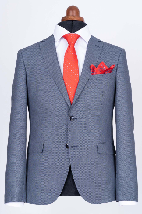 Costum slim bleu pepit [3]