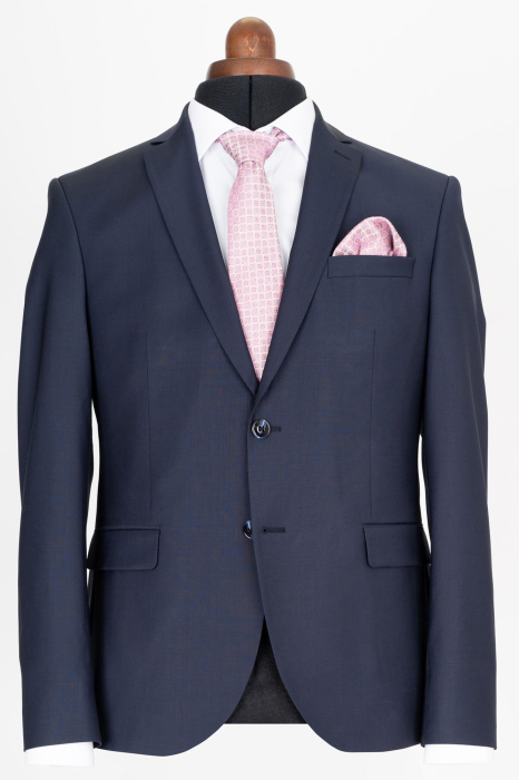 Costum slim bleumarin  100% lână [2]