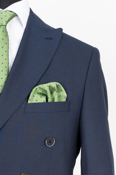 Costum slim bleumarin cu doua randuri de nasturi [3]