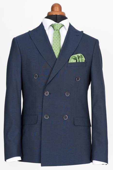 Costum slim bleumarin cu doua randuri de nasturi [2]