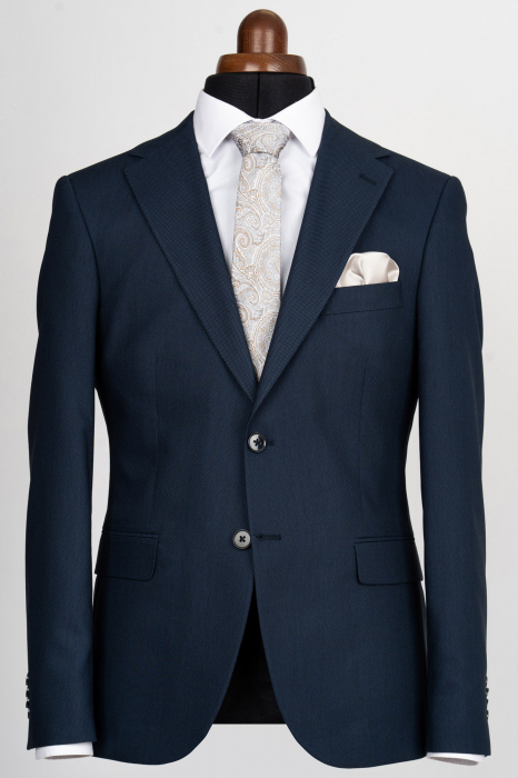 Costum slim fit bleumarin-pepit - Talia 2 [2]
