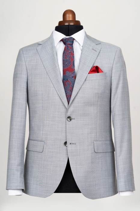 Costum slim fit gri-bleu [2]